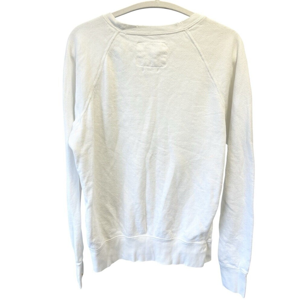Unsubscribed White Raglan Sweatshirt Women’s Medium NWOT Minimal Sustainable Eco - Picture 6 of 9